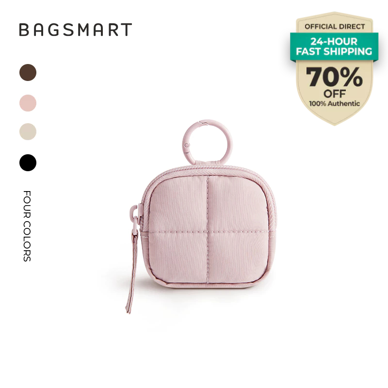 BAGSMART Mini Pouch กระเป๋าเป้สะพายหลังน่ารัก Charm กระเป๋าพกพาสําหรับหูฟังปุ่มเหรียญ Daily Travel E