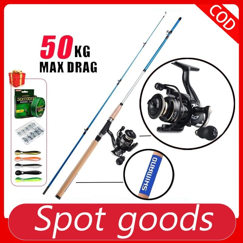 ใหม่ชุดคันเบ็ด Combos Reel ชุด Spinning Reel Fishing Rod และ Reel Combos ชุด 1.8m-3.0m Rod