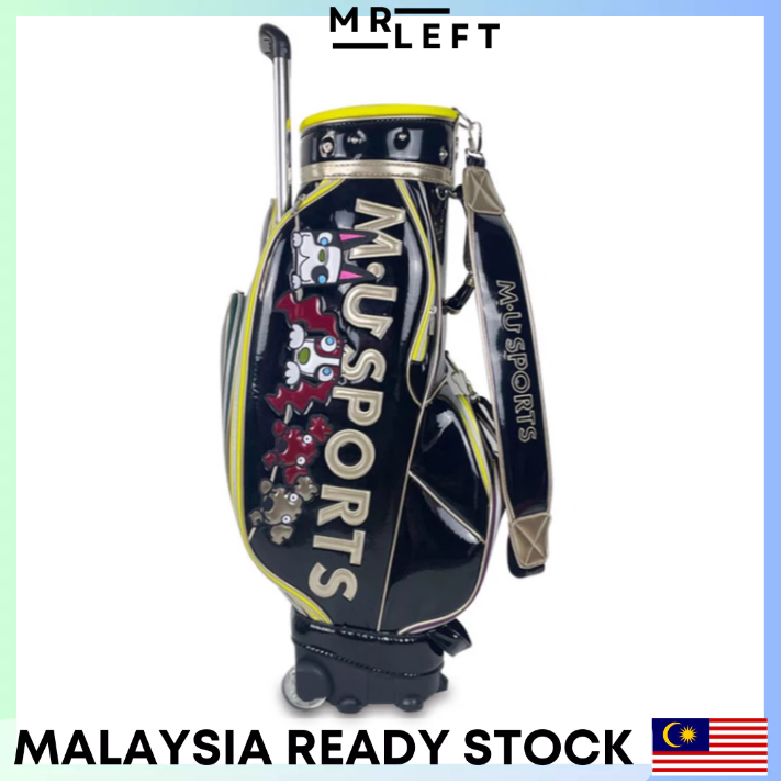 { Trolley Golf Bag / } MU Sport Trolley Golf Bag Wheel Golf Bag Push Cart Portable Trolley