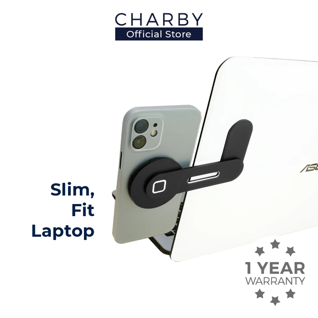 CHARBY Orbit ด้านข้าง – ที่วางโทรศัพท์แล็ปท็อปแบบแม่เหล็กสําหรับจอภาพจอแสดงผลแบบ Dual-Screen