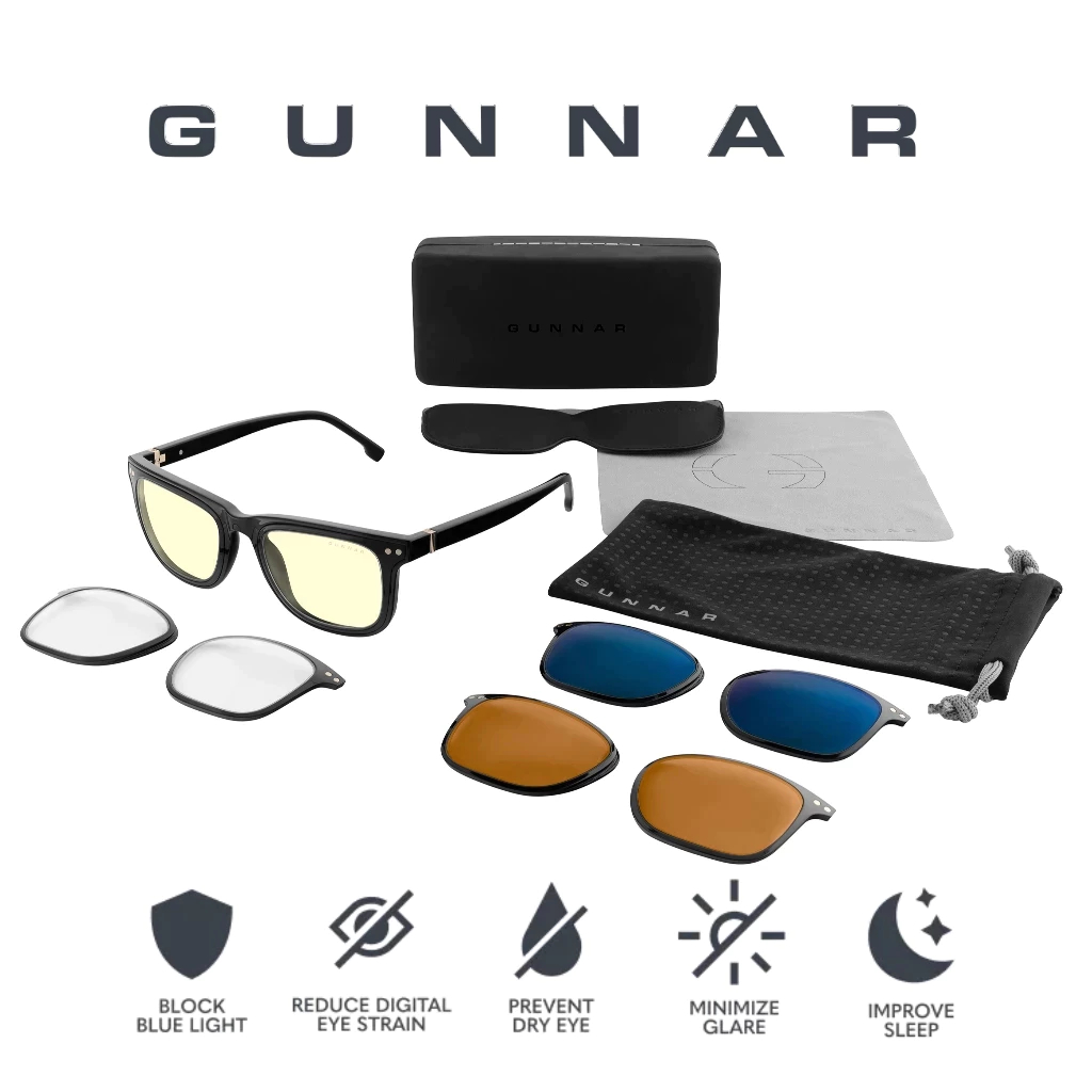 GUNNAR Cupertino แว่นตาป้องกันแสงสีฟ้าประสิทธิภาพและป้องกันแว่นตาคอมพิวเตอร์สําหรับเล่นเกม