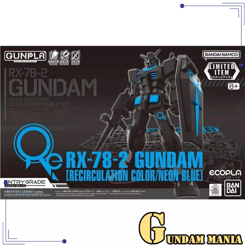 (EG)Bandai RX-78-2 Gundam (Recirculation Color / Neon Blue) จาก Bandai