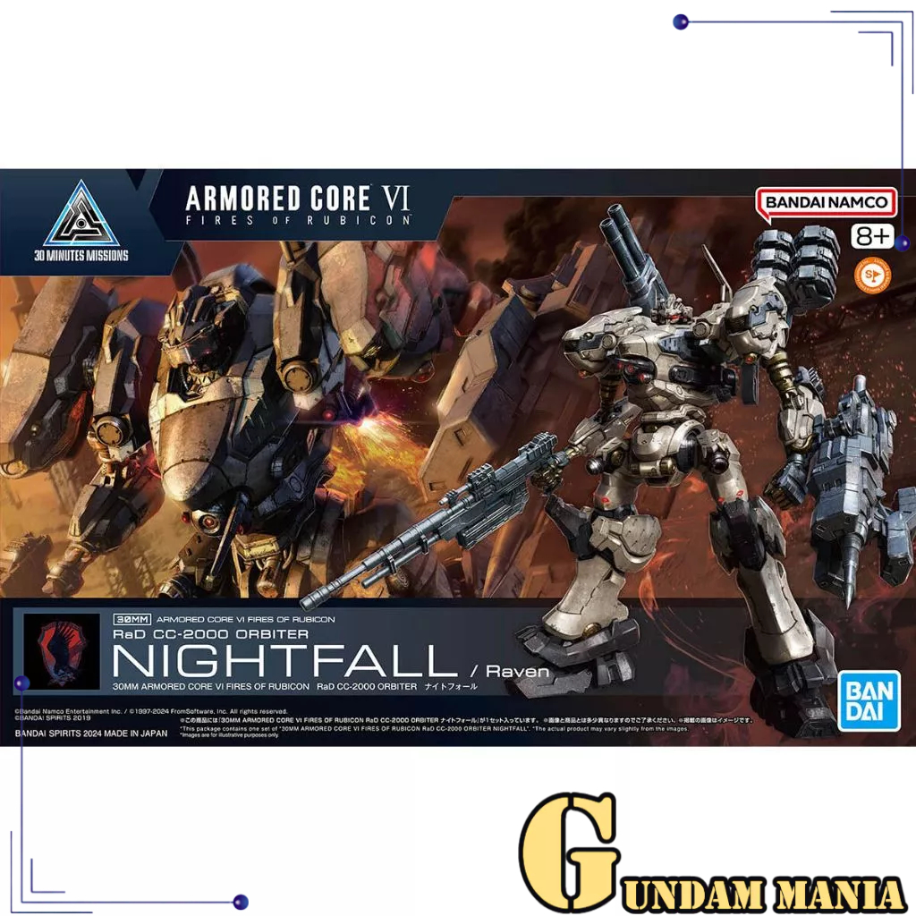 Bandai 30MM Armored Core VI Fires of Rubicon RaD CC-2000 Orbiter Nightfall