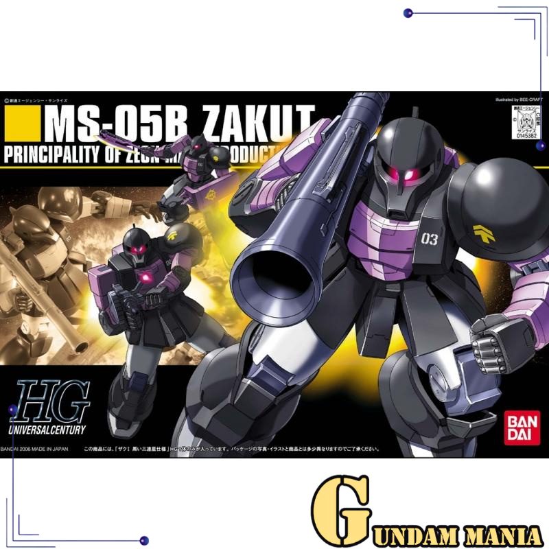 (HGUC)Bandai Zaku I Black Tri Stars