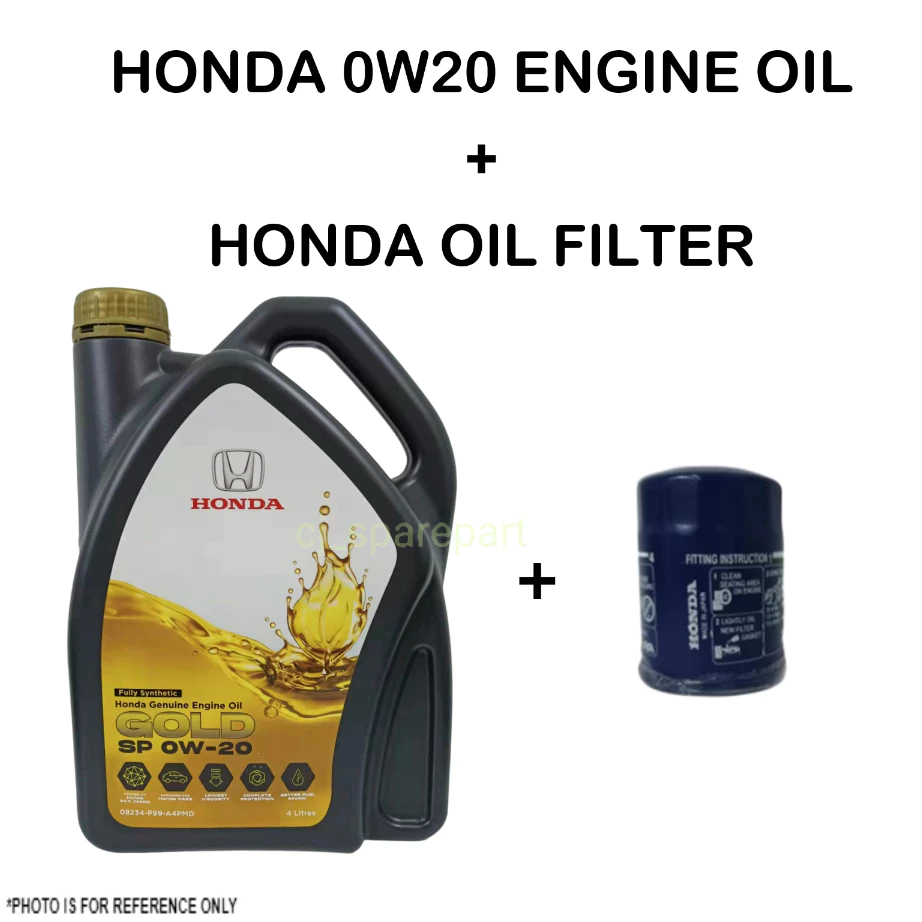 HONDA SP 0W-20 ULTRA GREEN FULLY SYNTHETIC ENGINE OIL 0W20 4L + HONDA กรองน้ํามัน 1 ชิ้น