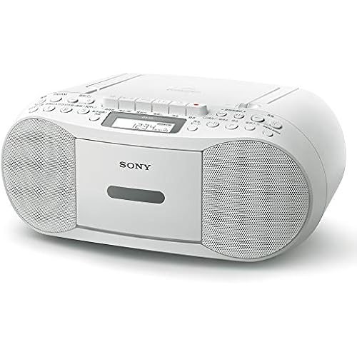 Sony AUX CD Boombox Recorder CFD-S70 : FM/AM/Wide FM Recording White W