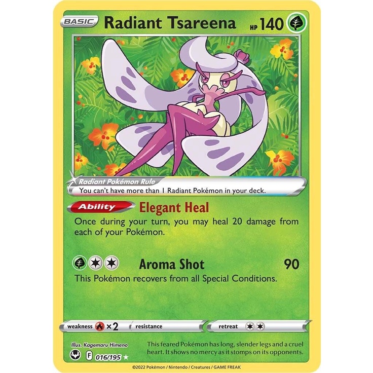 Radiant Tsareena - Radiant - Pokemon Silver Tempest Singles