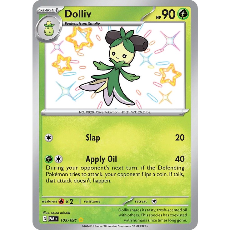 Dolliv - Baby Shiny - Pokemon Paldeen Fates Singles