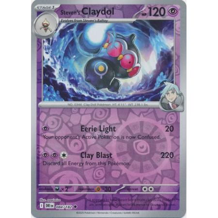 Stevens Claydol 084/182 Psychic TYPE - Pokemon Destined Rivals Singles
