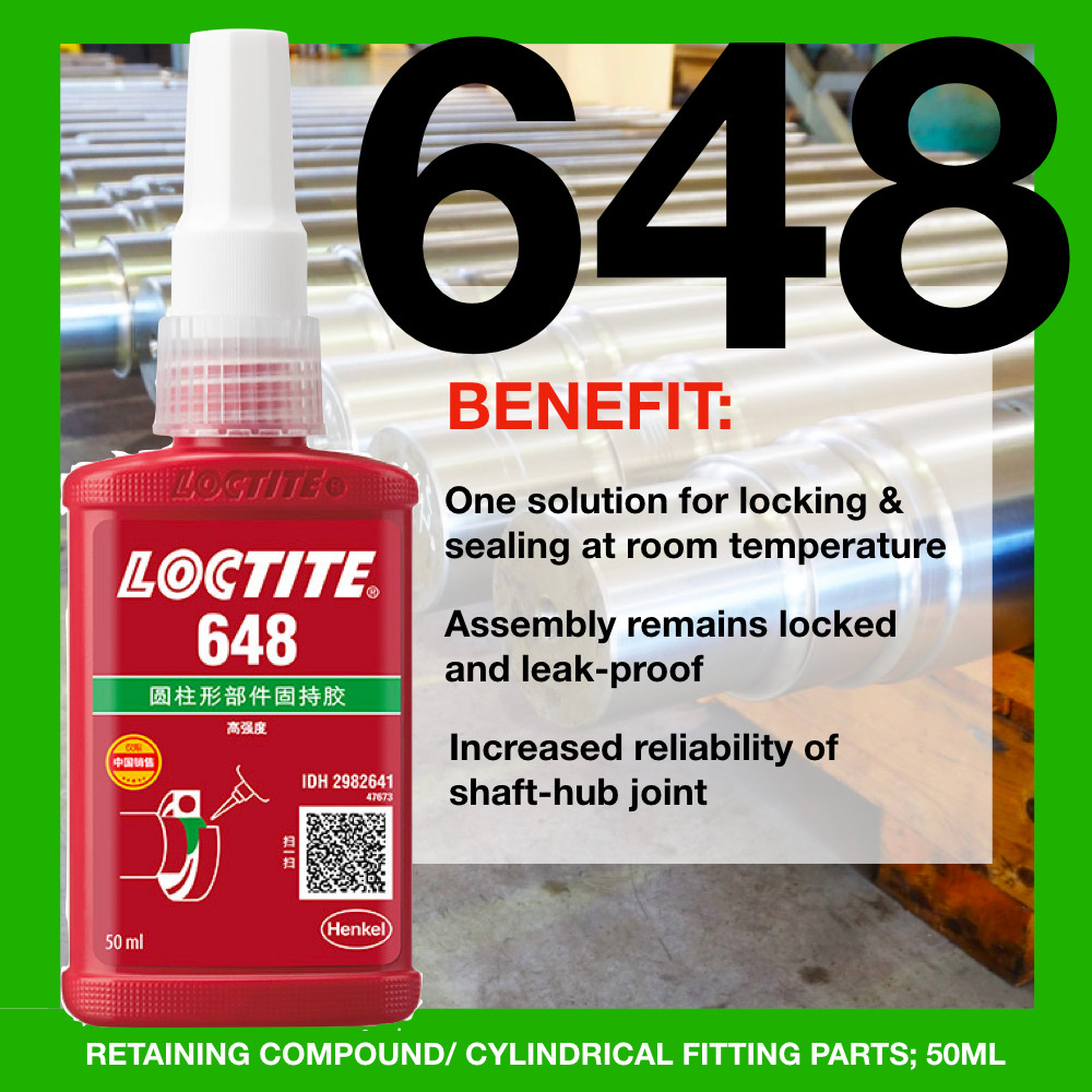 QR SCAN 50ML Loctite 648 RETAINING COMPOUND SHAFT BEARING CYLINDRICAL PARTS FITTING RYOBI SKPRO DAIW