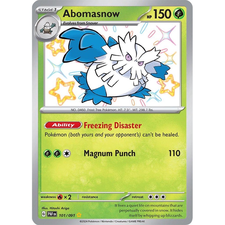 Abomasnow - Baby Shiny - Pokemon Paldeen Fates Singles