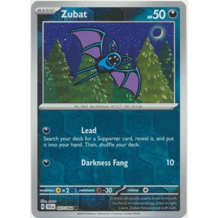 Zubat 027/064 Darkness TYPE - Pokemon Shrouded Fable Singles