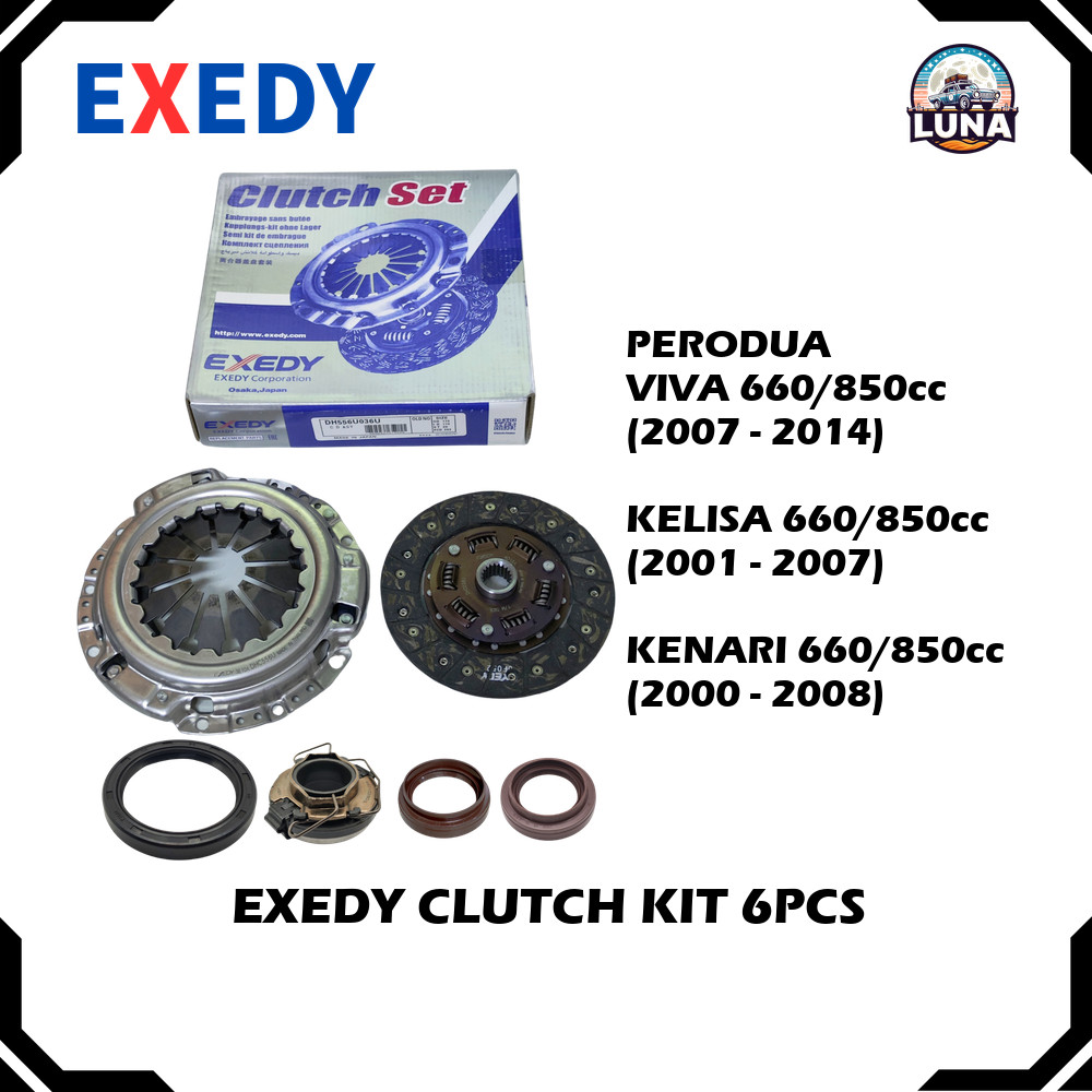6PCS CLUTCH KIT EXEDY PERODUA VIVA 660/850cc KELISA 660/850cc KENARI 660/850cc
