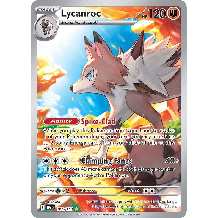Lycanroc 166/159_Pokemon Journey Together Singles_illustration