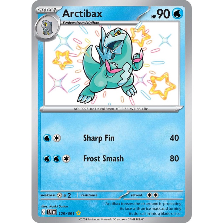 Arctibax - Baby Shiny - Pokemon Paldeen Fates Singles