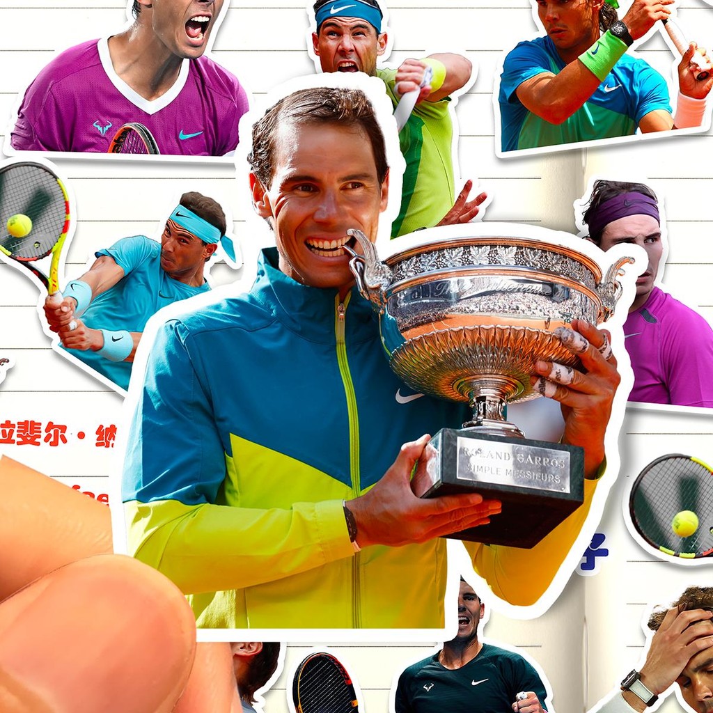 Rafael Nadal Decal Pack (25 Stickers) – HD, Waterproof Tennis Star Decor for Fans