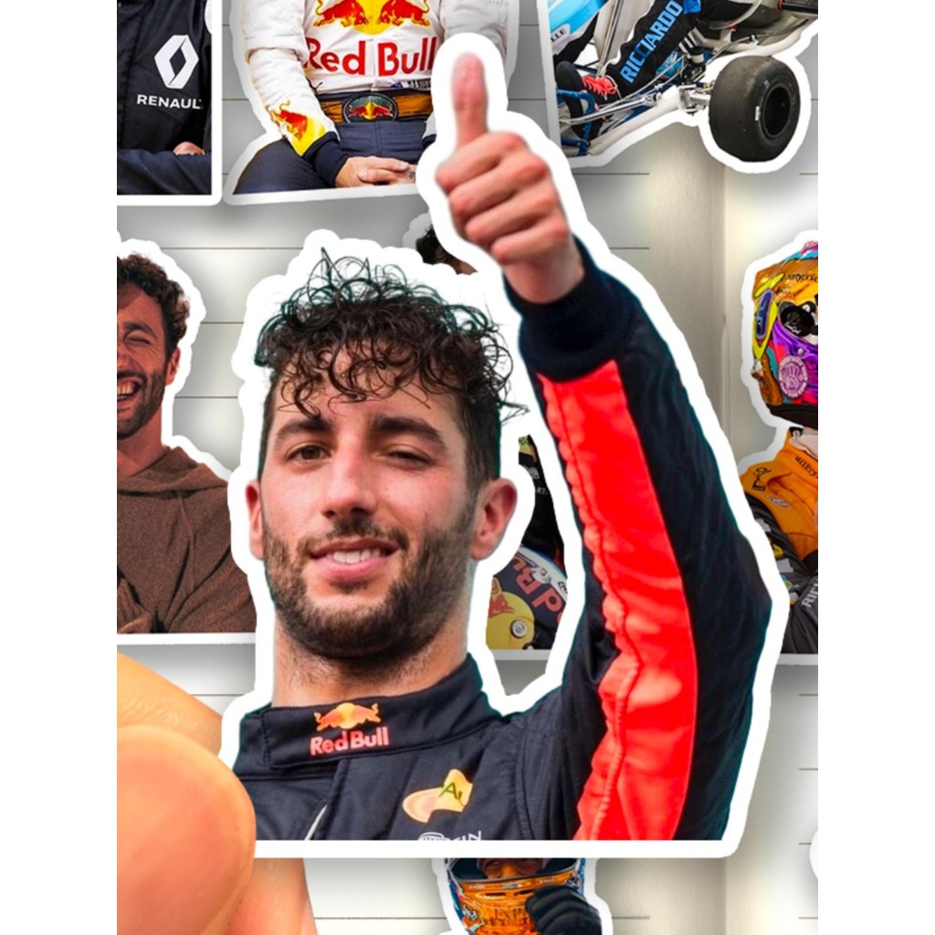 Daniel Ricciardo F1 Racing 25-Pack Waterproof Stickers