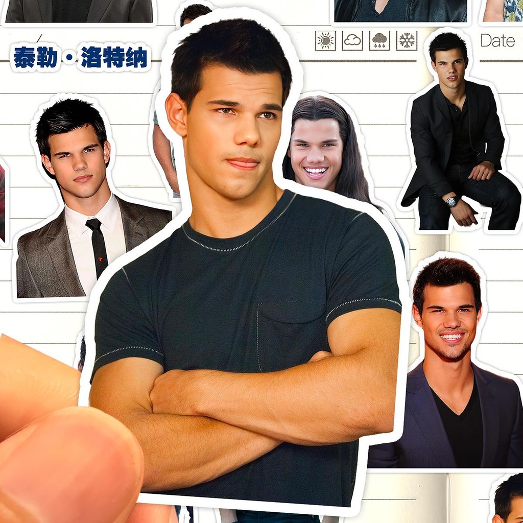 Taylor Lautner Twilight Saga สติ๊กเกอร์รูปลอกกันน้ํา 25 แพ็ค