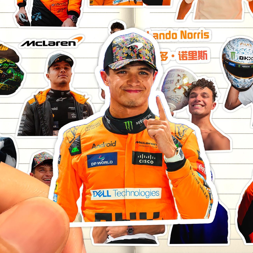 TRUE LOVE Lando Norris McLaren F1 Racing Stickers - สติ๊กเกอร์สําหรับแฟนๆ