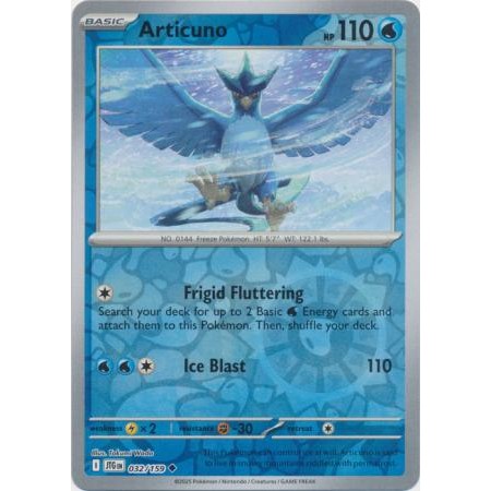 Articuno 032/159 - ประเภทน้ํา - Pokemon Journey Together Singles