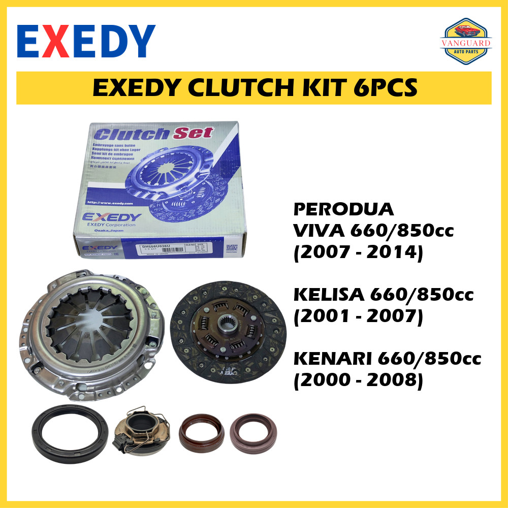 PERODUA VIVA 660/850cc KELISA 660/850cc CANARY 660/850cc ชุดคลัทช์ EXEDY 6 ชิ้น