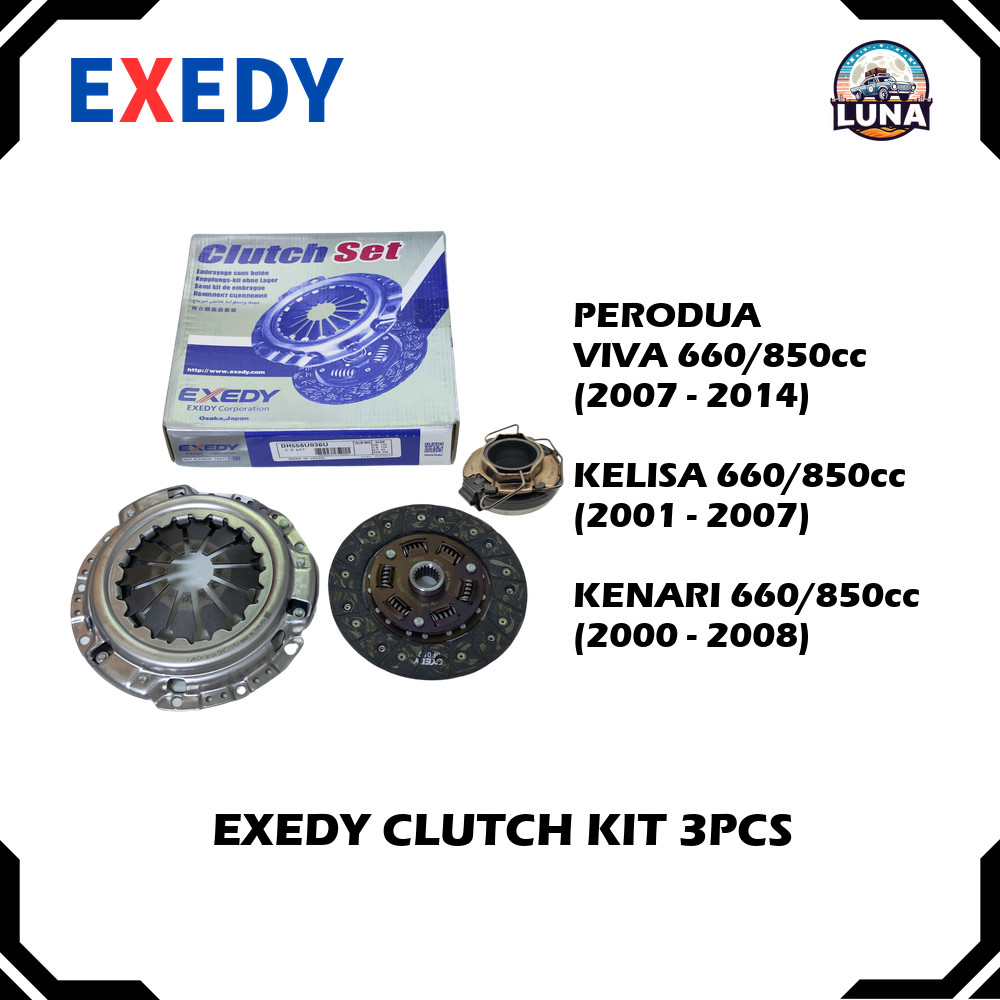 ชุดคลัทช์ 3 ชิ้น EXEDY PERODUA VIVA 660/850cc KELISA 660/850cc KENARI 660/850cc