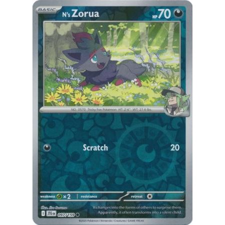 Ns Zorua 097/159 - Darkness Type - POKEMON Journey Together Singles