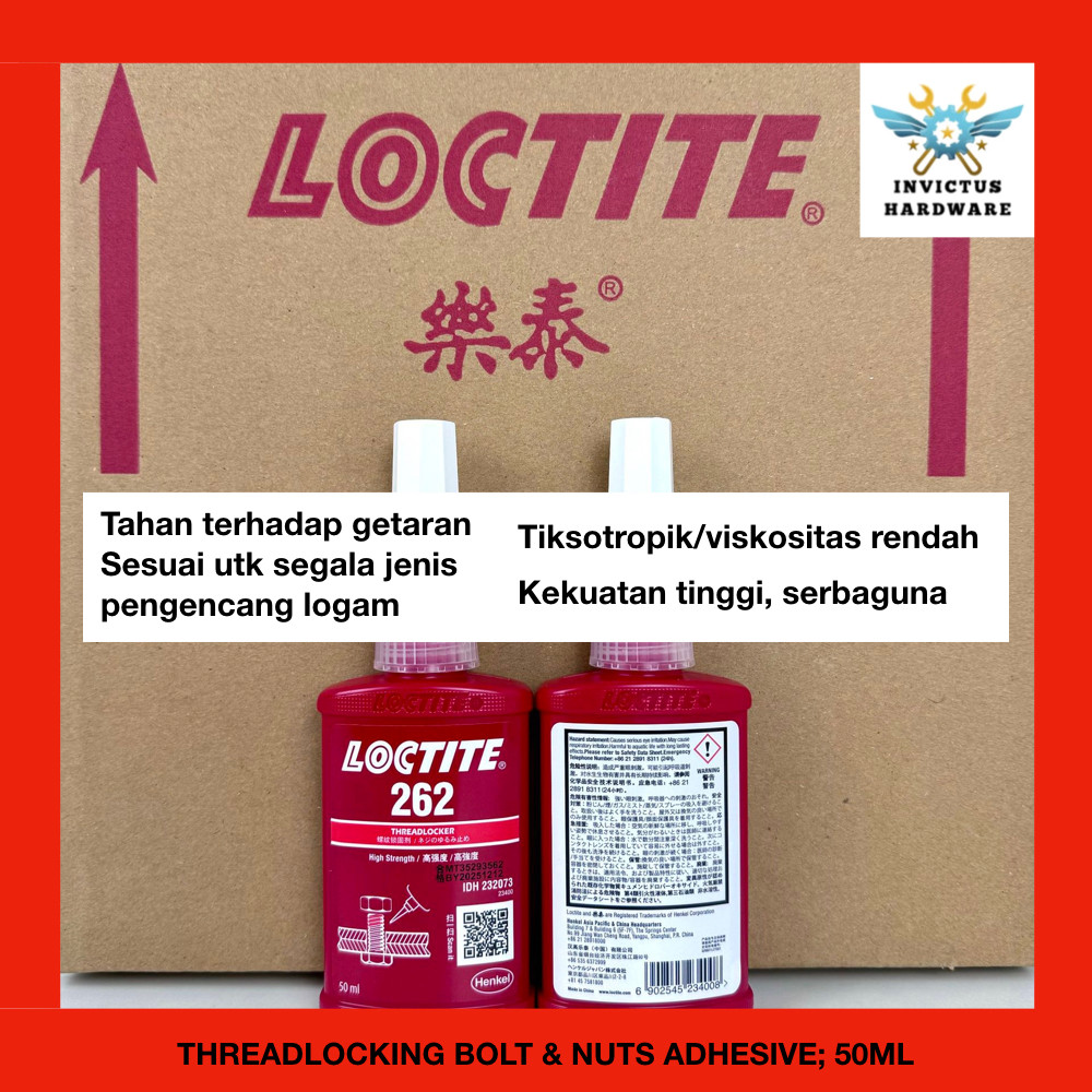 FULL SERIES LOCTITE 262 SCREW TRADLOCKER PROTECT BEARING SHAFT TIRE GLUE GAM CKD FAN SKRU RIM