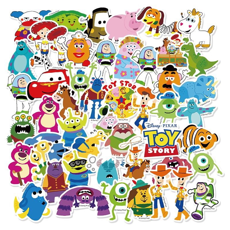 ชุดสติ๊กเกอร์ Pixar: 50 ของเล่นกันน้ํา Story & Pixar Character Decals