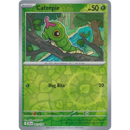 Caterpie 001/159 - ประเภทหญ้า - Pokemon Journey Together Singles