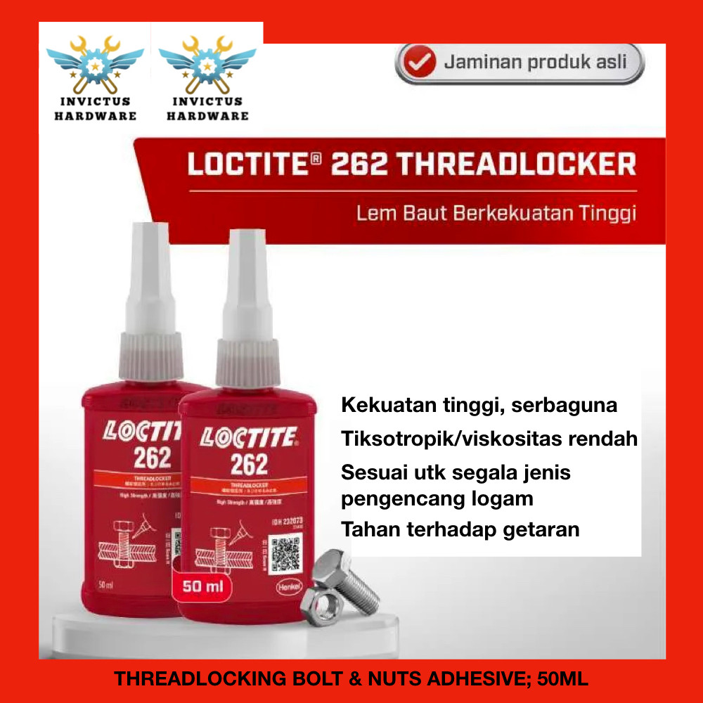 QR CODE SCAN 262 LOCTITE SCREW THEADLOCKER PROTECT BEARING SHAFT TIRE GLUE GAM CKD FAN SKRU RIM