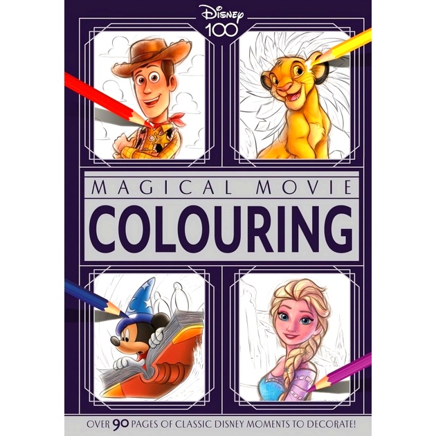 (BX) DISNEY 100 MAGICAL MOVIE COLOURING