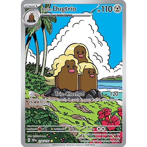 Alolan Dugtrio - ภาพประกอบ - Pokemon Surging Sparks Singles