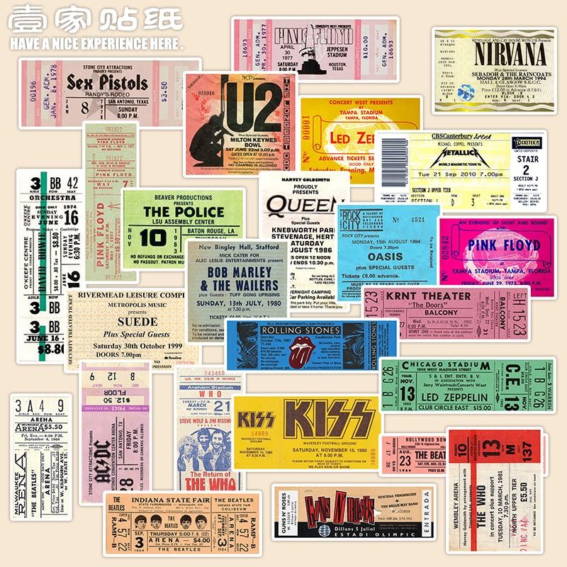 สติ๊กเกอร์ Retro Rock Band – Oasis and More Music-Inspired สติ๊กเกอร์