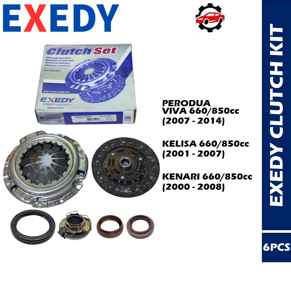 EXEDY CLUTCH KIT PERODUA VIVA 660/850cc KELISA 660/850cc KENARI 660/850cc 6 ชิ้น