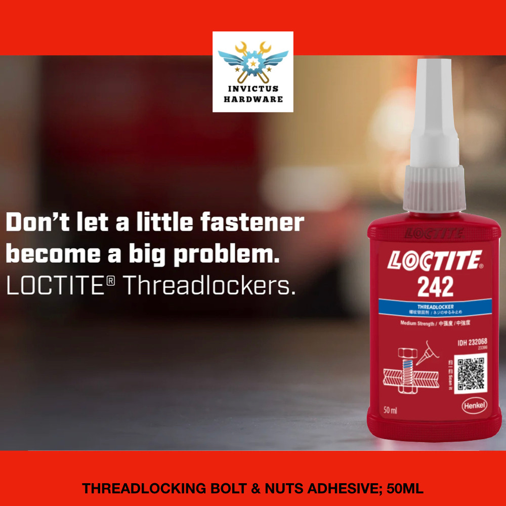 QR CODE SCAN 242 LOCTITE SCREW THREADLOCKER PROTECT BEARING SHAFT TYRE ENGIN AGENT WIRE GLUE GAM CKD