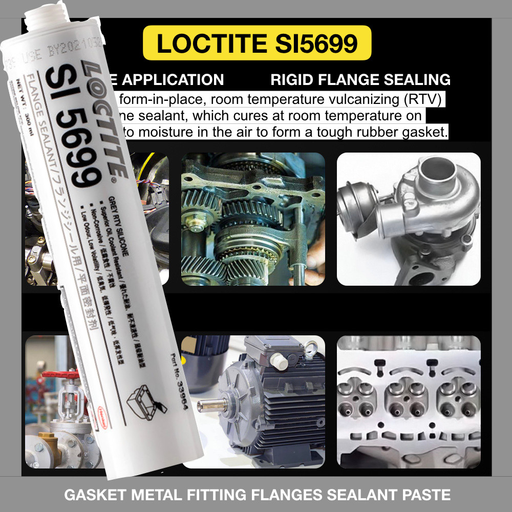 Min Max Temp -55/+220oC Loctite SI5699 300ml GASKET กาวปิดผนึกสกรู bolt nut ซ่อม diy FLANGES อัตโนมั