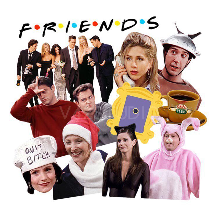 Friends TV Show สติ๊กเกอร์ PVC กันน้ํา - Retro Aesthetic Laptop & Phone Decals สําหรับแฟนๆ