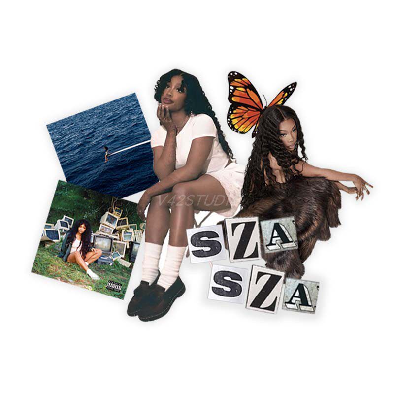SZA Vinyl Sticker Pack - สติ๊กเกอร์ความงามกันน้ําสําหรับแล็ปท็อป โทรศัพท์ วารสาร & Fan Merch