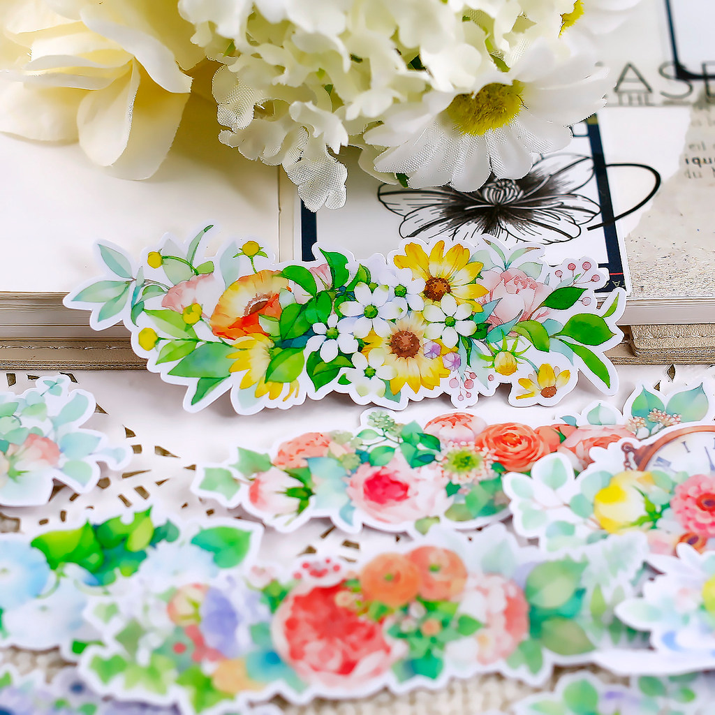 Minimalist Aesthetic Cute Journal Stickers – สติ๊กเกอร์ตกแต่งกันน้ําสําหรับโทรศัพท์และแท็บเล็ต