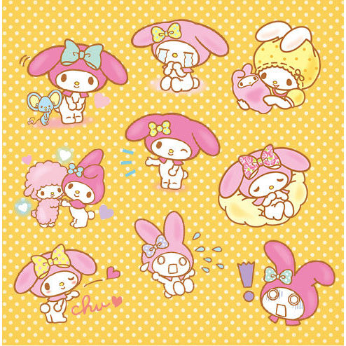 Sanrio My Melody Sticker Pack - 40 สติ๊กเกอร์ตกแต่งน่ารักสําหรับวารสารและงานฝีมือ DIY
