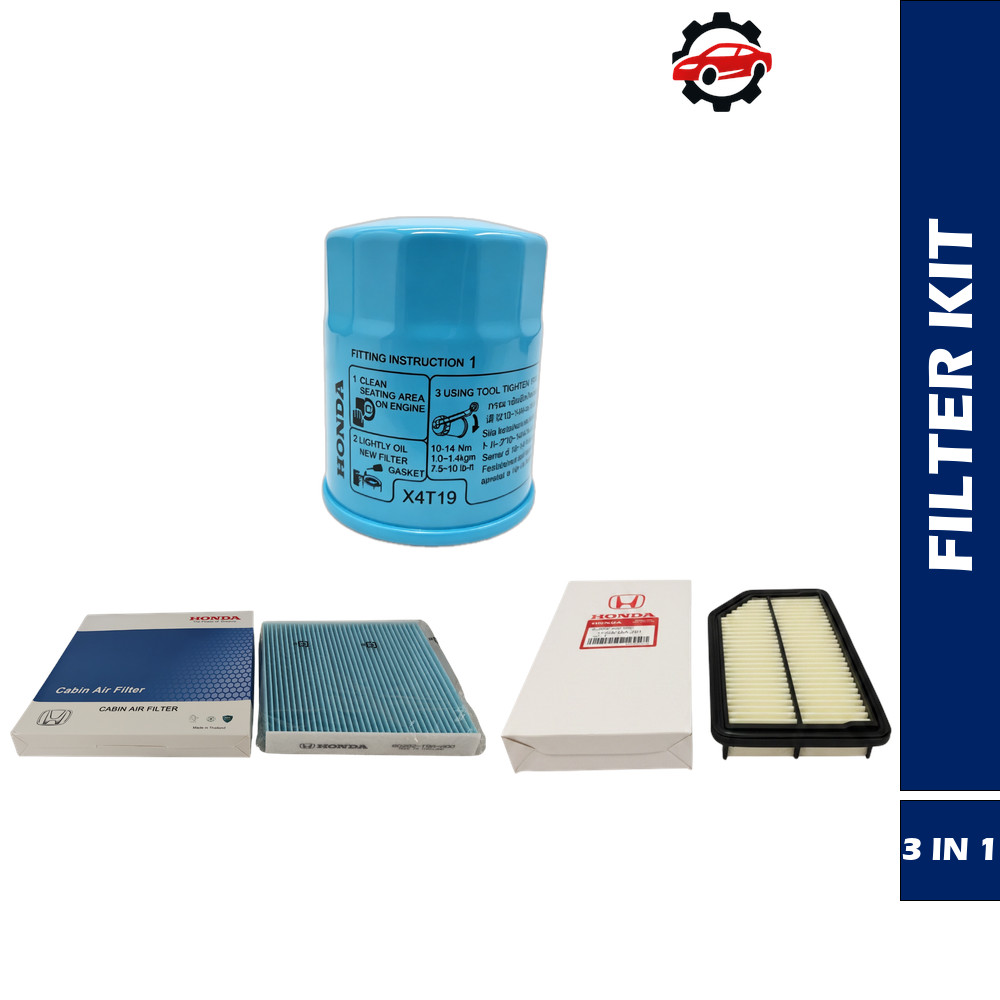 3 IN 1 CABIN AIR OIL FILTER ชุด HONDA CITY T9A TOO GM GN2 HONDA FREED GB5 HONDA JAZZ T5A HYBRID