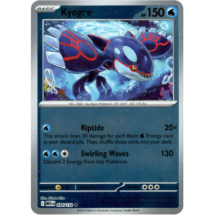 Kyogre 034/132_Water Type_Pokemon Mega Evolution Singles