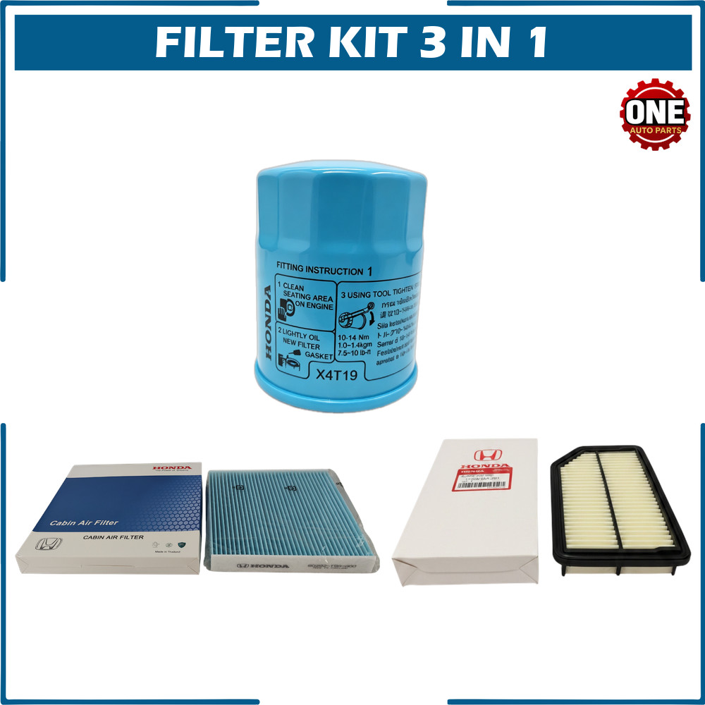 3 IN 1 CABIN AIR OIL FILTER ชุด HONDA CITY T9A TOO GM GN2 HONDA FREED GB5 HONDA JAZZ T5A HYBRID