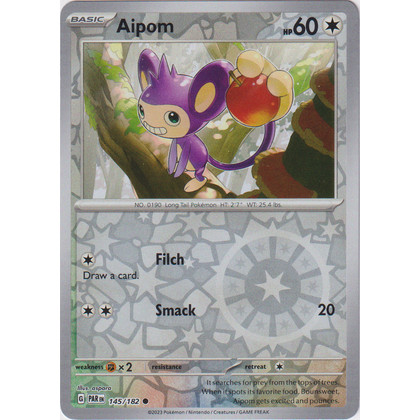 Aipom 145/182_ประเภทปกติ_POKEMON Paradox Rift Singles