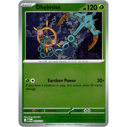 Dhelmise 018/132_Grass Type_Pokemon Mega Evolution Singles