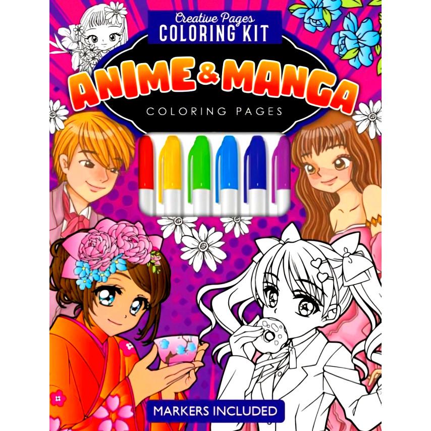 (BX) ชุดระบายสี CREATIVE PAGES: ANIME & MANGA