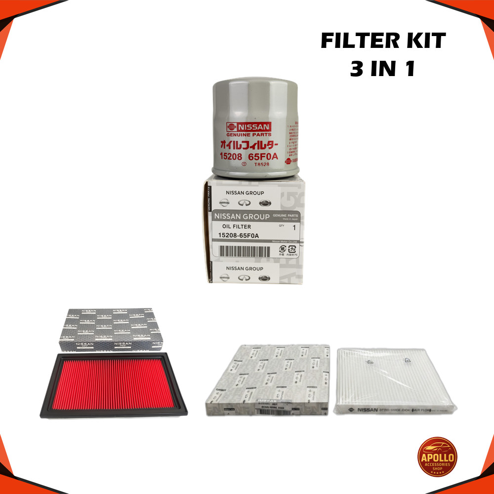 3 IN 1 CABIN AIR OIL FILTER KIT NISSAN ALMERA N17 (2011-2019)