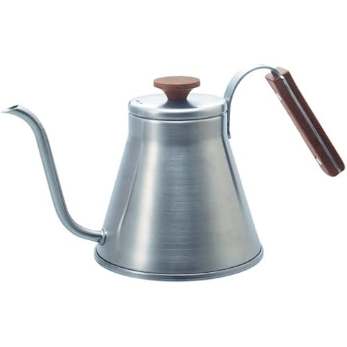 [Direct from JP] HARIO V60 Drip Kettle, Wood, 800mL Capacity, Direct Heat/Induction Compatible, Silv