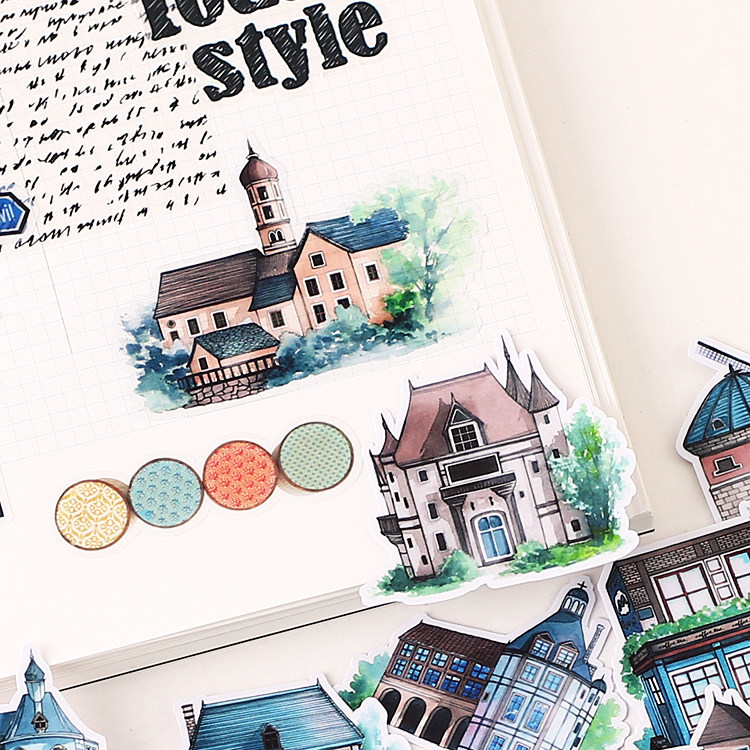 Aesthetic Semi-Transparent Journal Stickers - Cottagecore Scrapbooking Decal Set